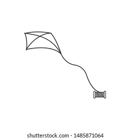 Simple icon illustration of kite verctor