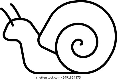 A simple icon illustration of a snail