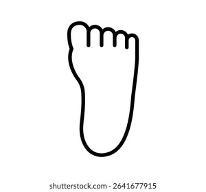 Simple icon illustration of the sole of the foot vector