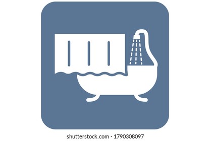 Ilustración de icono simple para tomar una ducha
