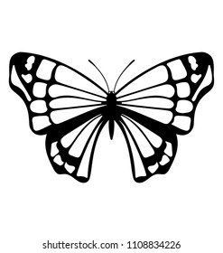 
A simple icon image of a Eueides butterfly

