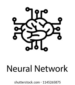 A simple icon image of human brain