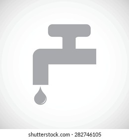 Simple icon with image of tap and liquid drop