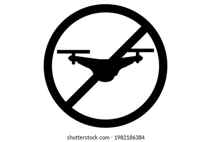 A simple icon indicating a drone no-fly zone