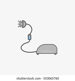 A simple icon of inhaler for steam inhalation of lung. 
