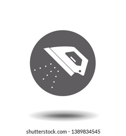 Simple icon iron with steam. vector symbol stock illustration web.