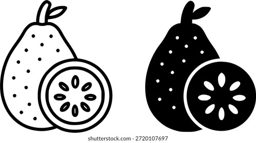 Ícone simples, ilustração de jaqueta, contorno e versões de silhueta