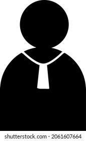 Simple icon of a judge