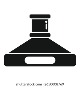 Simples ícone de uma cozinha exaustor extração vapor de cozinha, isolado em um fundo branco