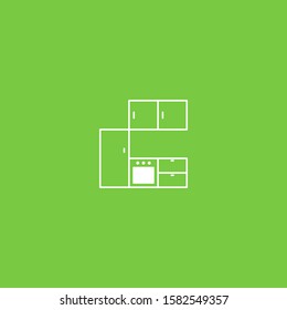 Simple icon of kitchen set. You can use as a icon or a logo.