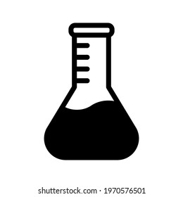 Simple icon of laboratory flask symbol. Vector illustration
