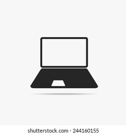 Simple icon laptop.