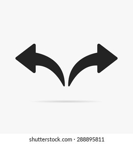 Simple icon left and right arrows. Forward and backward.