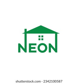 Simple icon, Letter  N, Real estate, house, building construction Logo design vector template sign and symbol for business company.