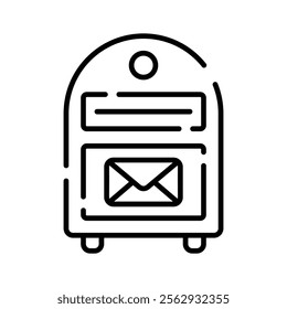 Simple icon of letterbox in modern design style