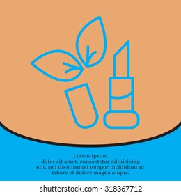 Simple icon lipstick.