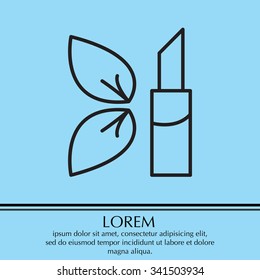 Simple icon lipstick.