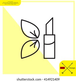 Simple icon lipstick.