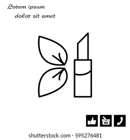 Simple icon lipstick. vector illustration