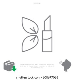 Simple icon lipstick. vector illustration