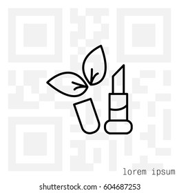 Simple icon lipstick. vector illustration