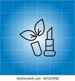 Simple icon lipstick. vector illustration