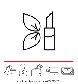 Simple icon lipstick. vector illustration