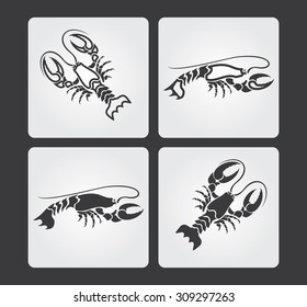 Simple icon: lobster