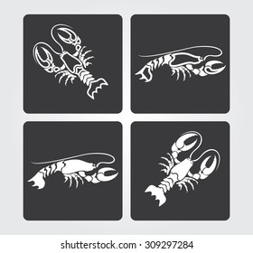 Simple icon: lobster