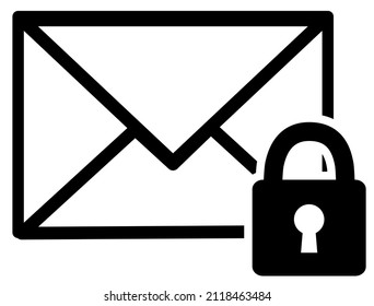 Einfaches Symbol für gesperrte E-Mail