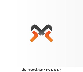 Diseño de marca de logotipo de icono simple con concepto de línea