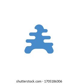 simple icon logo letter a