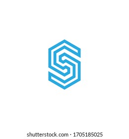 simple icon logo letter s