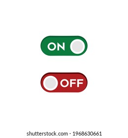 Simple icon logo on and off