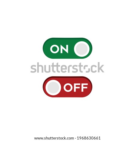 Simple icon logo on and off