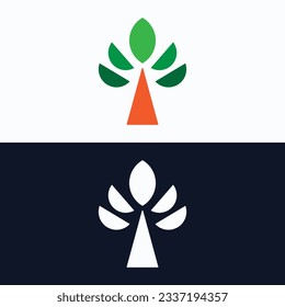 Simple icon logo vector design great for business, industry, nature and trees.