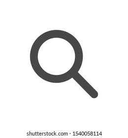 A simple icon of a magnifying glass. Search icon on the site. In vector.