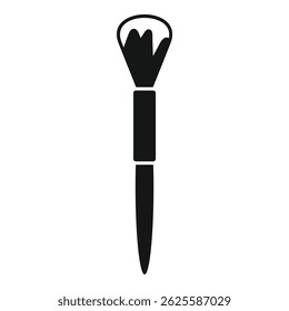 Simple icon of a makeup brush, perfect for representing beauty products