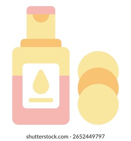 Ícone simples de um lenço ou almofada removedor de maquiagem.