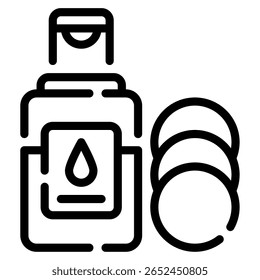 Ícone simples de um lenço ou almofada removedor de maquiagem.
