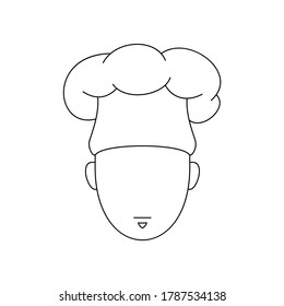 Simple Icon of Male Chef With Soul Patch