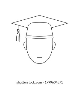 Simple Icon of Male College Student