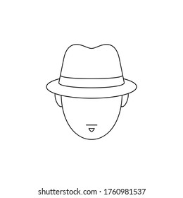Simple Icon of Male Detective With Soul Patch