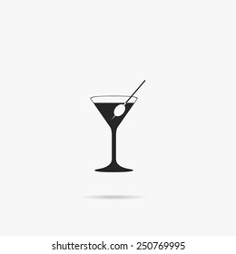 Simple icon martini glass.