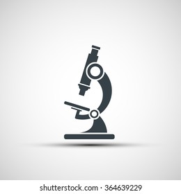 Simple icon medicine microbiology microscope. Stock vector illustration.