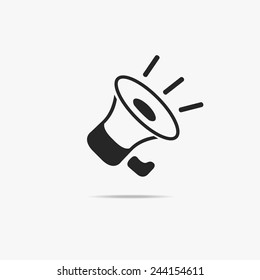 Simple icon megaphone. - Shutterstock ID 244154611