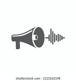 simple icon of megaphone, vector art.