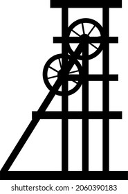 Simple icon of mining tower
