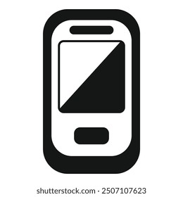Simple icon of a mobile phone with a blank screen, suitable for various technology and communication concepts