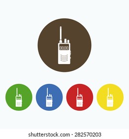 Simple icon mobile radio.
